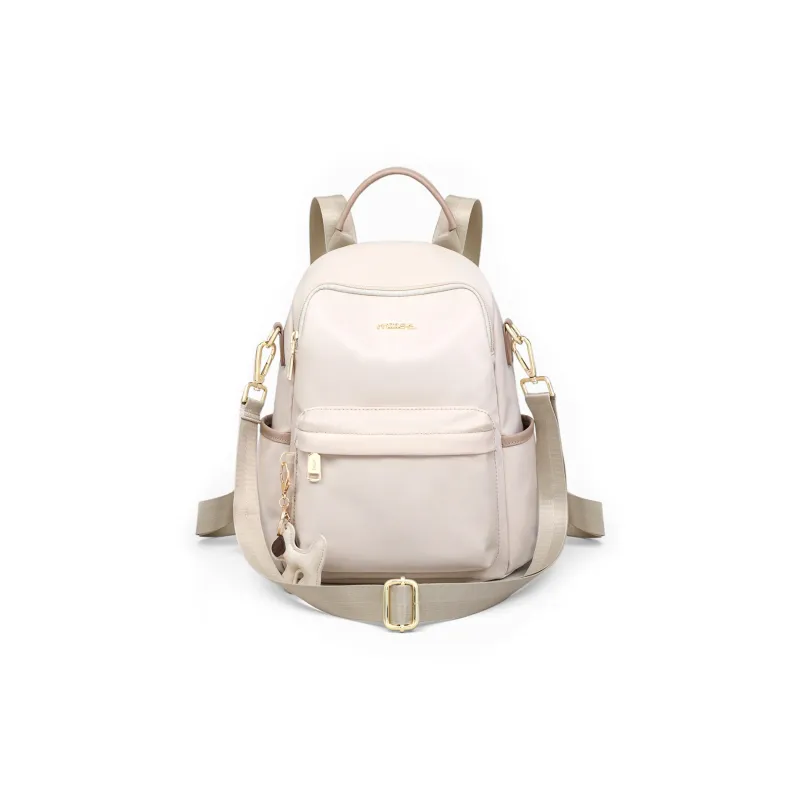 MILLIE'S Fabric Backpack Travel Bag Regular Women's Ecru-1