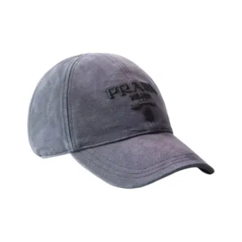 PRADA Canvas, Fabric Baseball Caps Women's Sea Blue