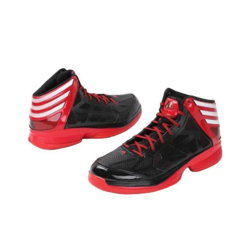 Adidas Crazy Shadow 2 Anti-Slip Wear-Resistant High-Top Basketball Shoes Men's Black Red-3