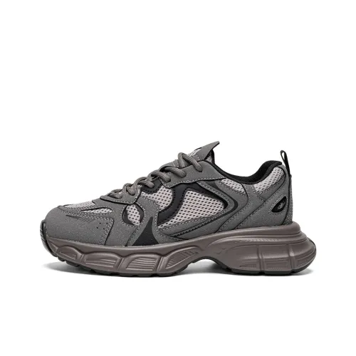 EXULL Q Chunky Sneakers Women's Low-Top Gray