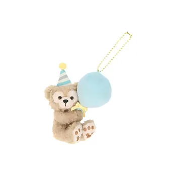 Disney Duffy 40th Anniversary Balloon Party Seated Position Blue Dolls Plush Pendant 12cm High