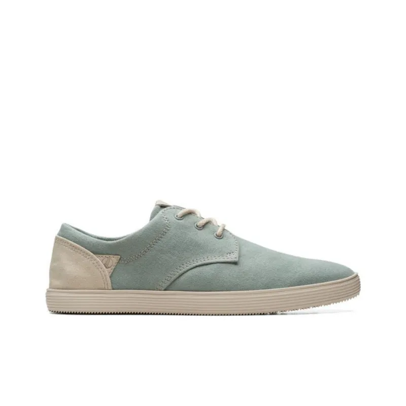 Clarks Low Top Canvas Shoes Men's Lake Blue-1