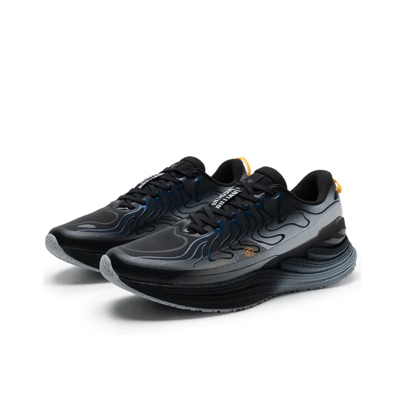 XTEP Anti Slip Wear Resistant Low Top Casual Running Shoes Men's Black Gray-1