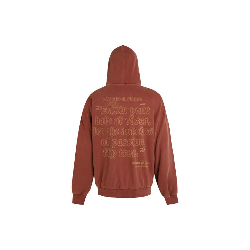 AWAKEN THE ROSE Sweatshirt Unisex Brick Red-1