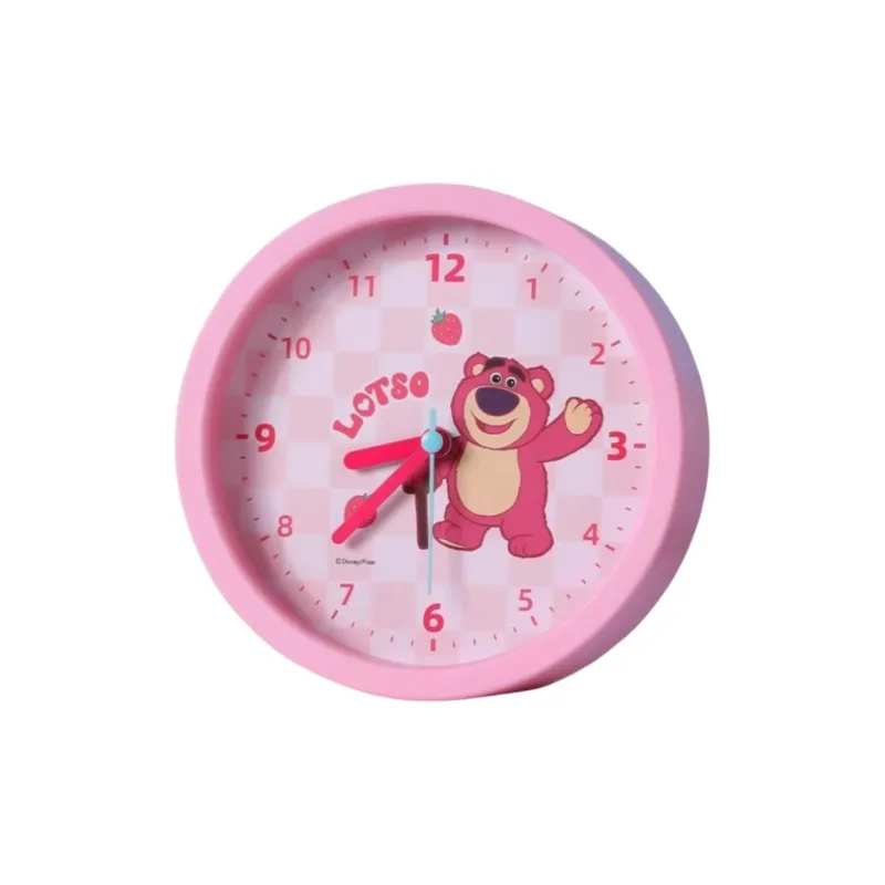 Disney Strawberry Bear Series Sweeping Seconds Movement PC Student-Specific Analog Alarm Clock Kids' Purple/Pink-5