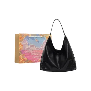 BRINCH PU Shoulder Bag Women's Black/Coffee/Ecru
