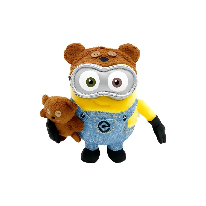 Universal Studios Beijing Bob The Minion Hug Bear Dolls Plush Pendant 17cm Height-1