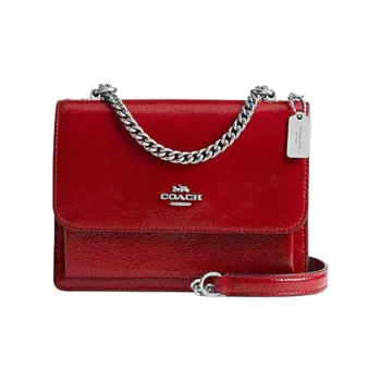COACH Klare Cow Leather Shoulder Bag, Crossbody Bag Mini Women's Red