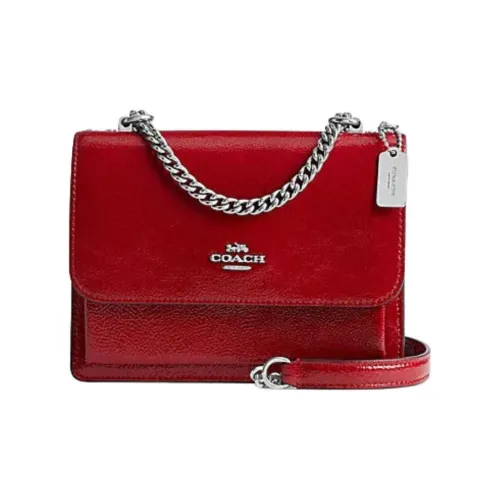 COACH Klare Cow Leather Shoulder Bag, Crossbody Bag Mini Women's Red