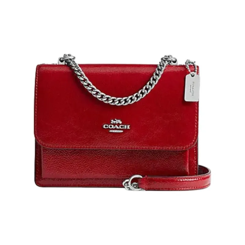 COACH Klare Cow Leather Shoulder Bag, Crossbody Bag Mini Women's Red-0