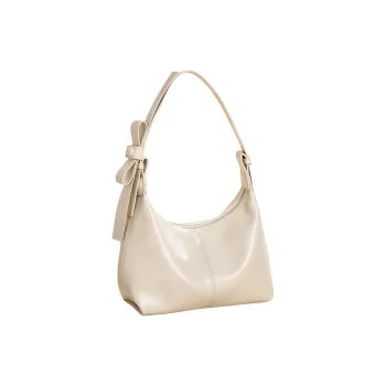 DIFENISE Cow Leather Portable Crossbody Bag, Shoulder Bag Women's Milkshake White/Black