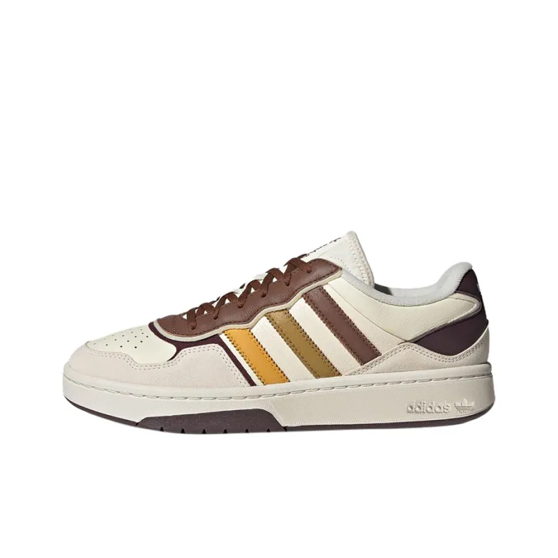 Adidas Originals Courtic Anti Slip Wear Resistant Low Top Skateboard Shoes Unisex White-0