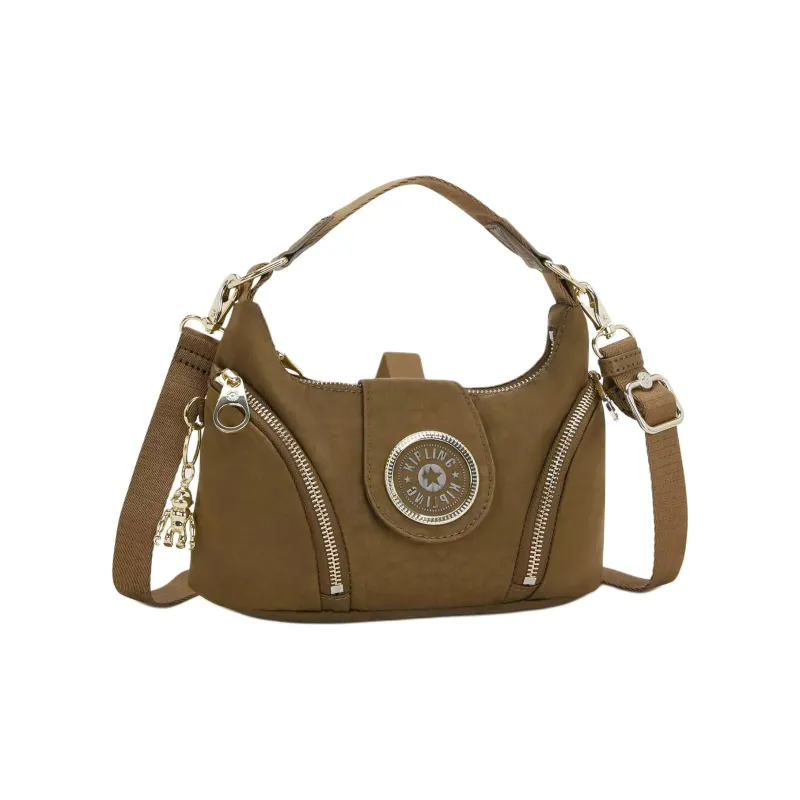 Kipling Nylon Portable Crossbody Bag, Shoulder Bag Small Size Unisex Brown-1