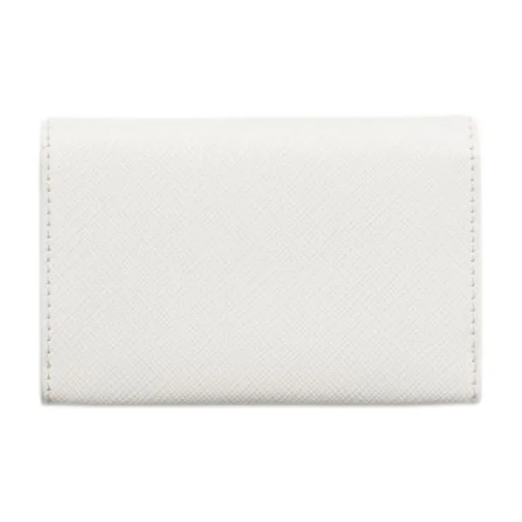 PRADA Leather Card Holder Women's White-1