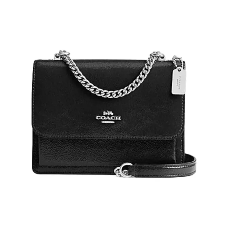COACH Klare Cow Leather Shoulder Bag Crossbody Bag Mini Women's Black-0