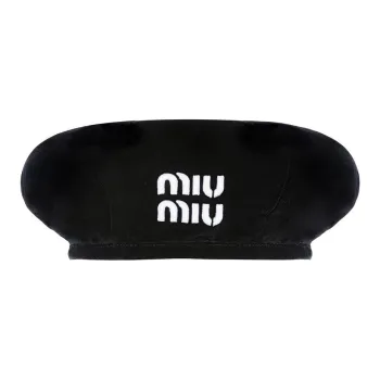 MIU MIU Cotton Berets Women's Black