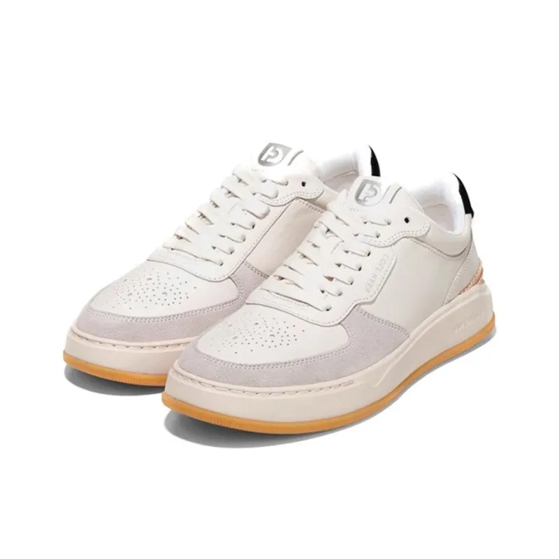 COLE HAAN Slip Resistant, Abrasion Resistant, Lightweight Low Top Skateboard Shoes Men's Beige Box-1