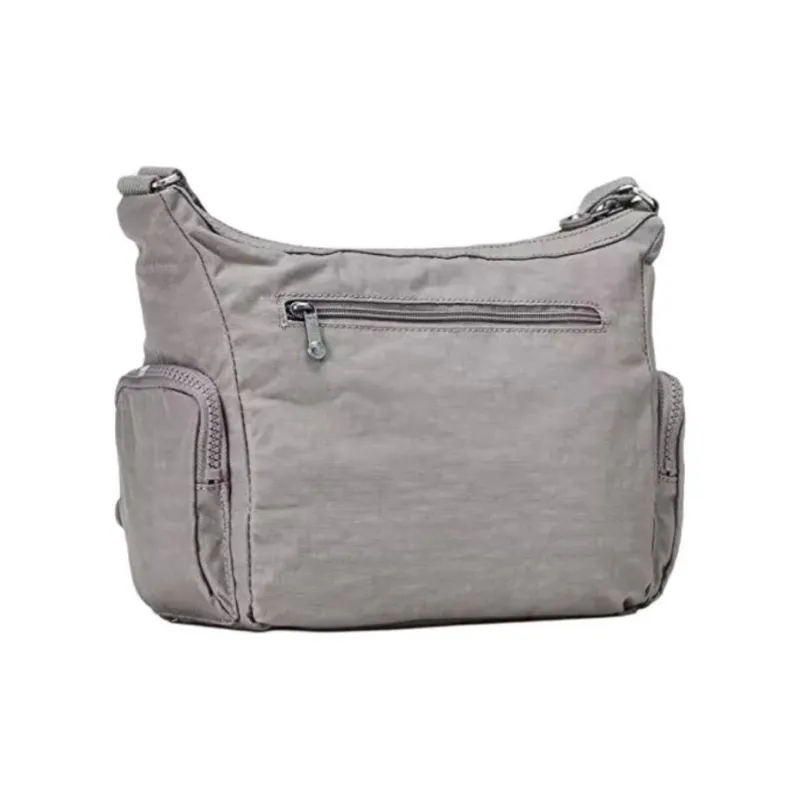 Kipling Nylon Shoulder Bag, Crossbody Bag Small Size Unisex Gray Purple-1