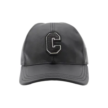 CELINE Logo Patch Leather Cap