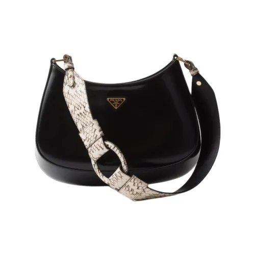 PRADA Cleo Leather Crossbody Bag Shoulder Bag Women's Black