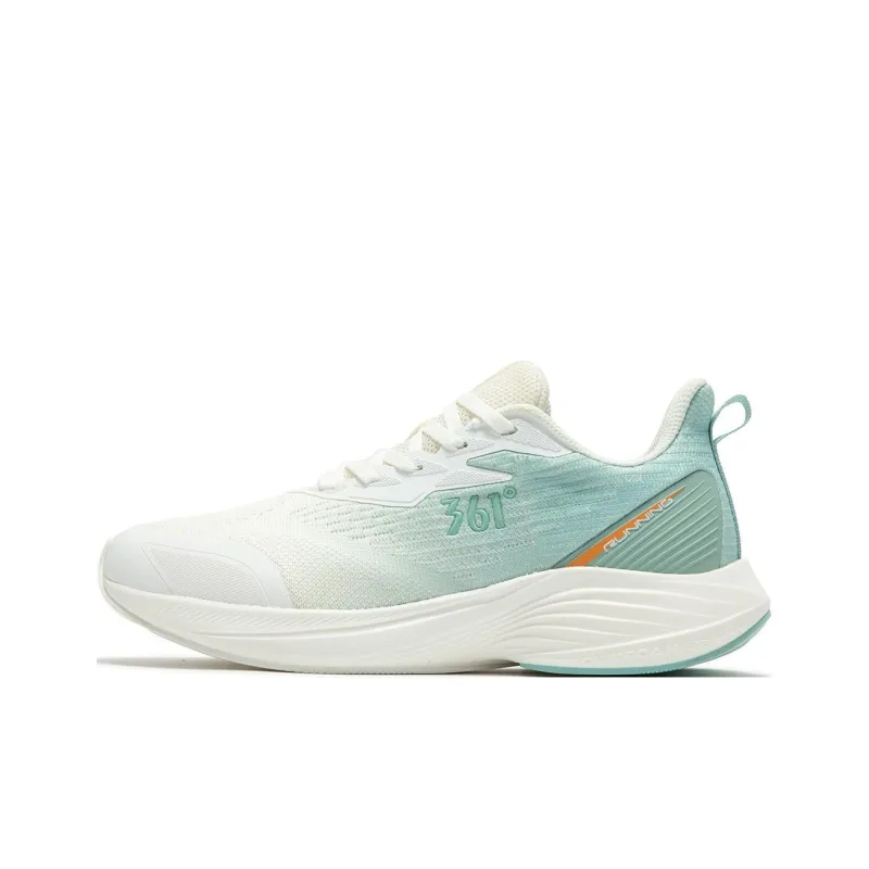 361° Anti Slip Wear Resistant Low Top Casual Running Shoes Women's White Green-0