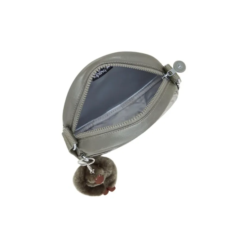 Kipling Polyamide Shoulder Bag, Crossbody Bag Mini Women's Metal Moonlight Gray-2