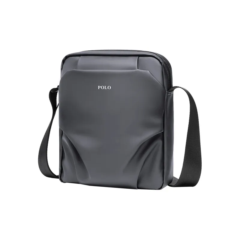 POLO Nylon Men's Shoulder Bag Medium Size Men's Black/Gray-24