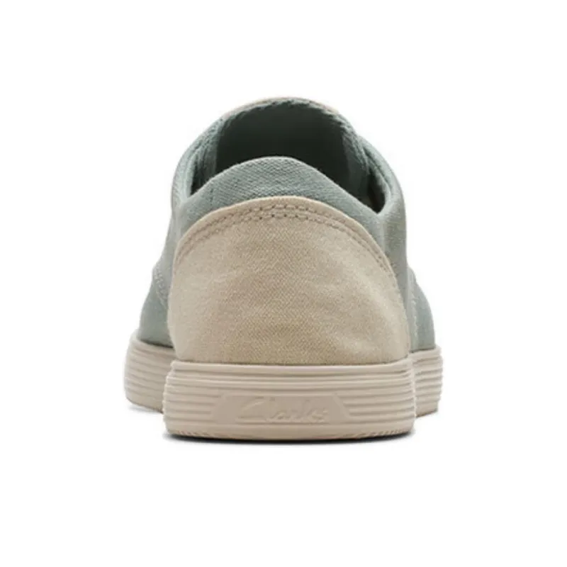 Clarks Low Top Canvas Shoes Men's Lake Blue-3