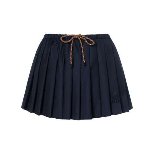 MIU MIU Casual Short Skirts Women's Blue