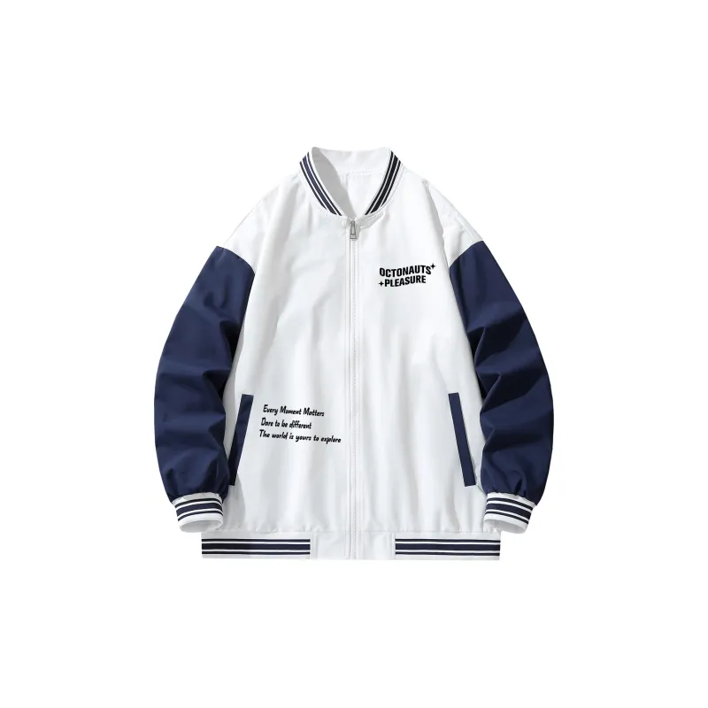 Small Columns Under The Sea Baseball Jacket Unisex-4