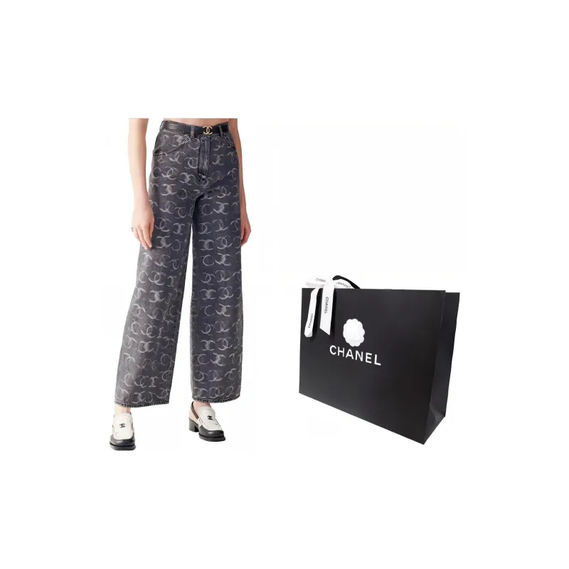 CHANEL Casual Pants Women's Gray-2