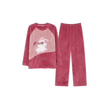 Huggy Kissy Pajama Set Women's Pink