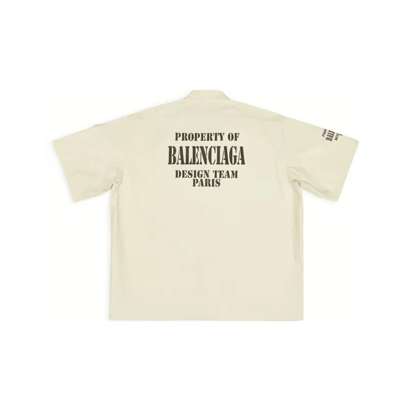 Balenciaga Property FW22 Shirt Men's Ecru-1