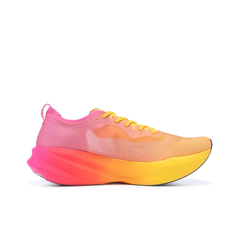 BMAI Cushioning Coverage Support Wear-Resistant Mid-Top Running Shoes Unisex Gold Dawn Red-1