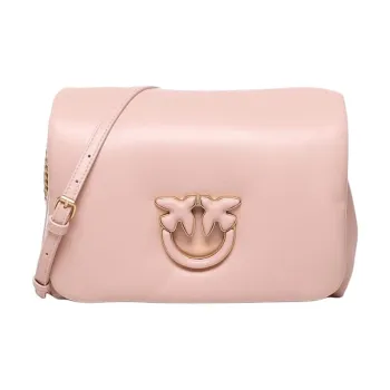 PINKO Leather Crossbody Bag, Shoulder Bag Women's Pink