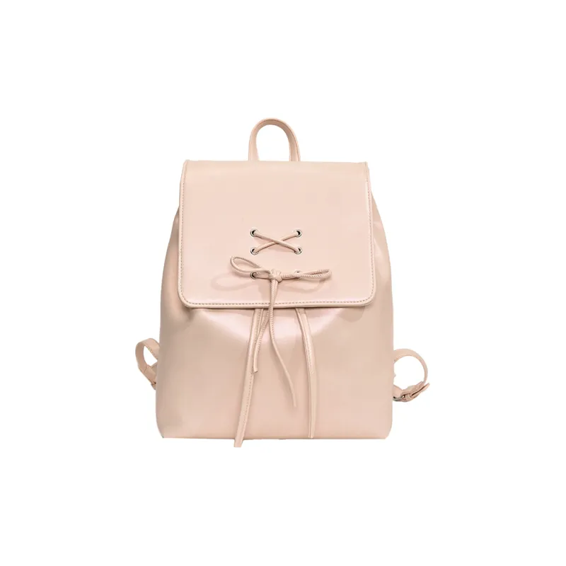 MARKANGARO PU Backpack Regular Women's Ballet Dance Pink/Milk White/White-1