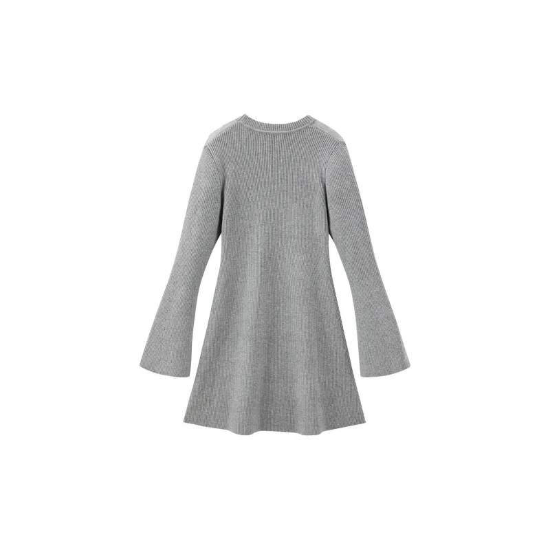LEDIN Long Sleeved Dress Women's Silver Candle Gray-1