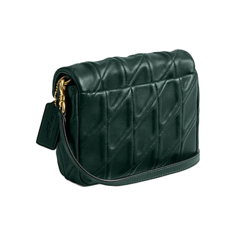 COACH Tabby Sheepskin Crossbody Bag Shoulder Bag Small Size Women's Jungle Green-1