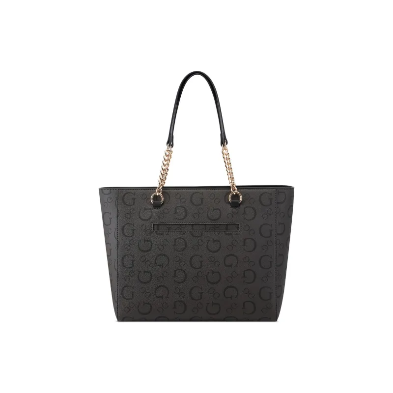 GUESS Coated Canvas Tote Bag Shopping Bag Handbag Women's Black-2