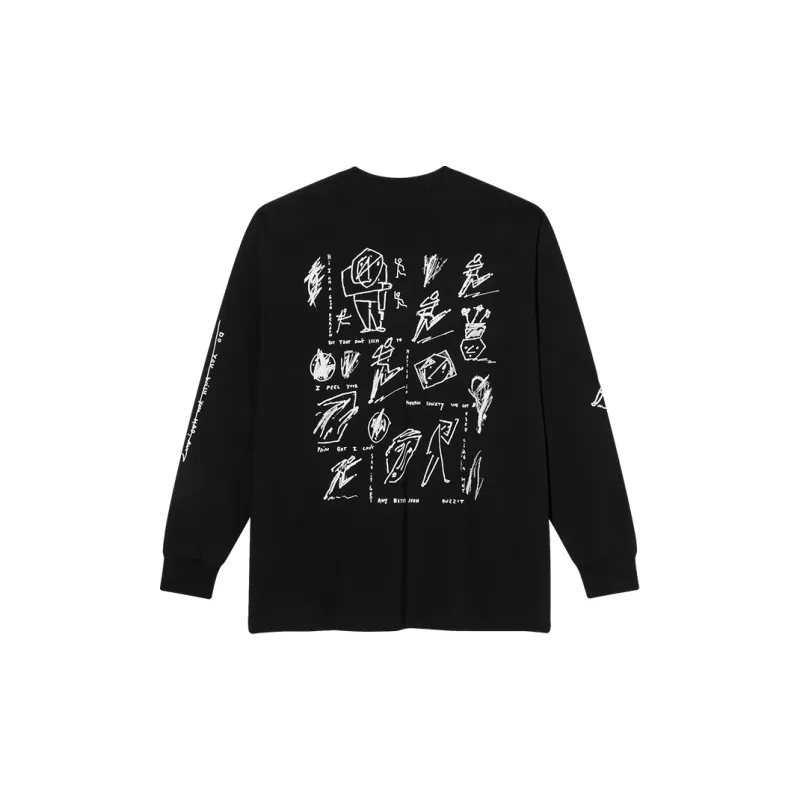 POLAR SKATE CO Sad At Times Ls Tee T Shirt Unisex Black-1