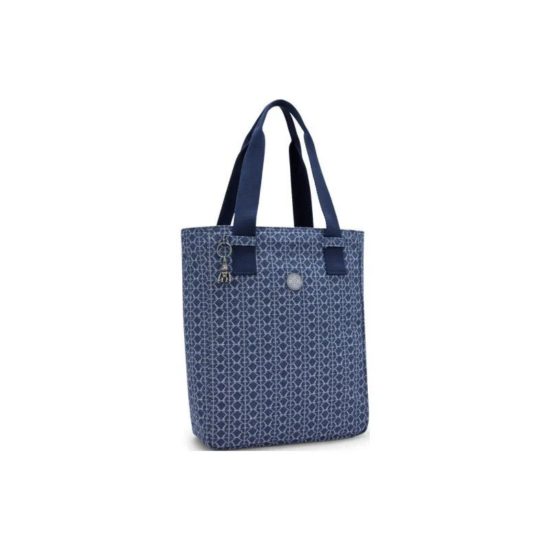 Kipling Cotton One Shoulder Handbag Unisex Denim Blue-1
