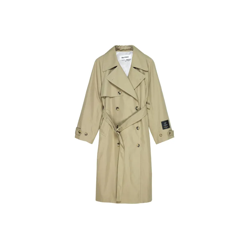 Self Who Trench Coat Women's Khaki-0