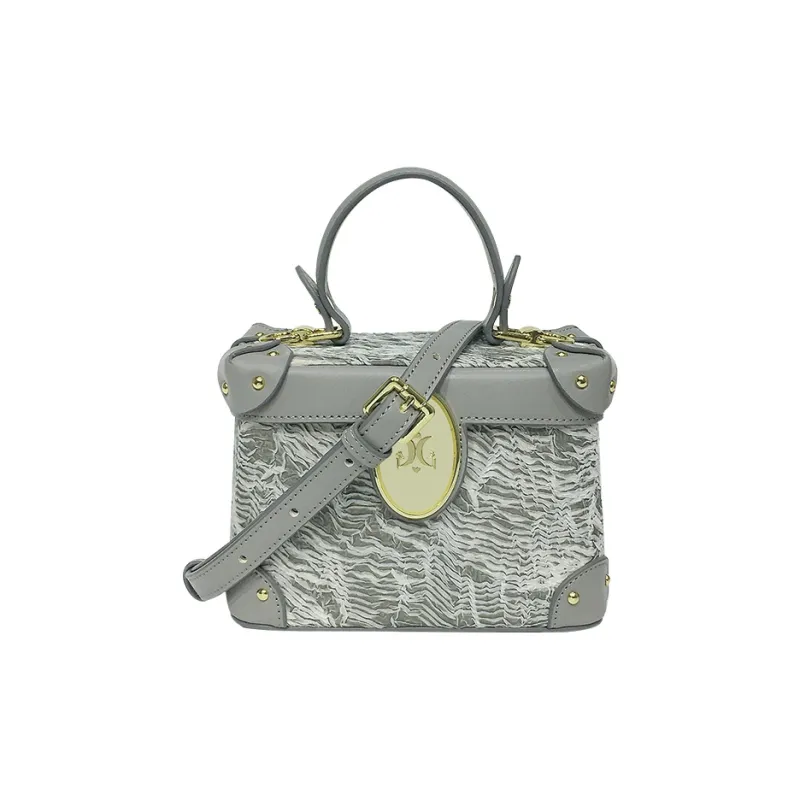 MACK JODAER Synthetic Leather One Shoulder Handbag Women's Light Gray Yarn-4