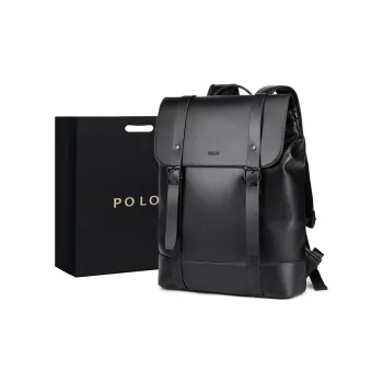 POLO Fabric, Synthetic Leather Backpack Tubas Men's Black