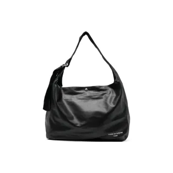 CDG Polyester Shoulder Bag Large Size Men's Black