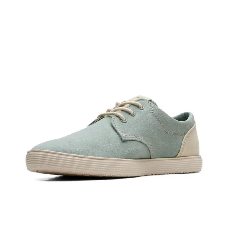 Clarks Low Top Canvas Shoes Men's Lake Blue-2