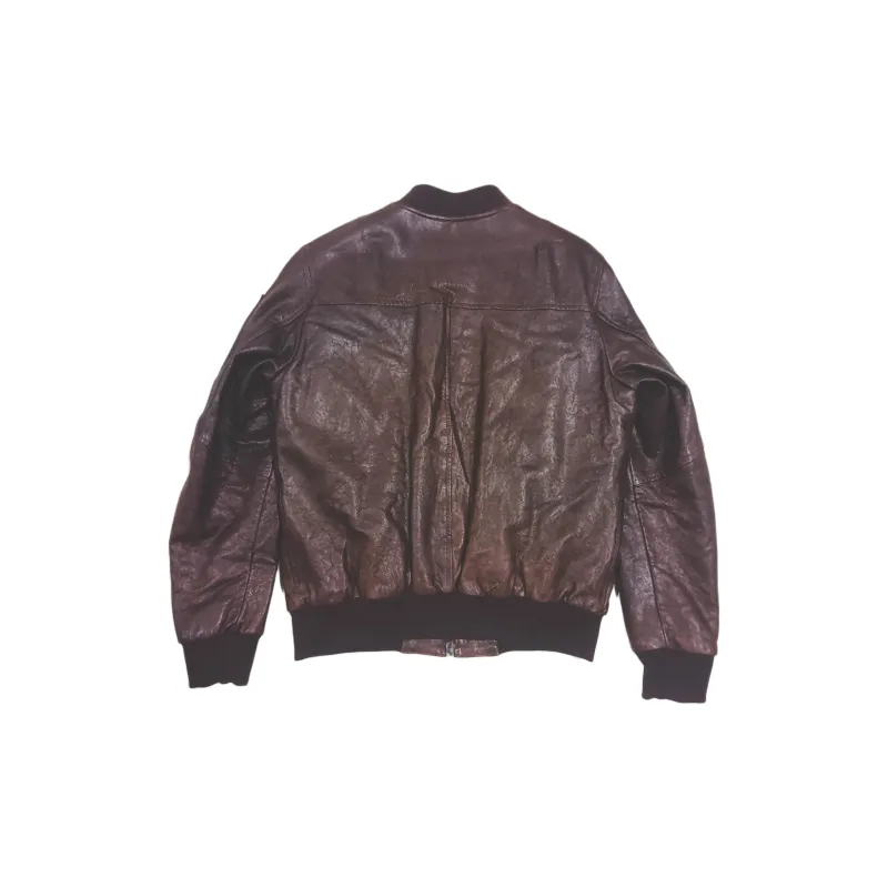 AERONAUTICA MILITARE Leather Jacket Men's Maroon-1
