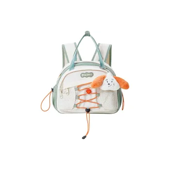 Sound For Life Fabric Backpack Small Size Women's Green/Pink