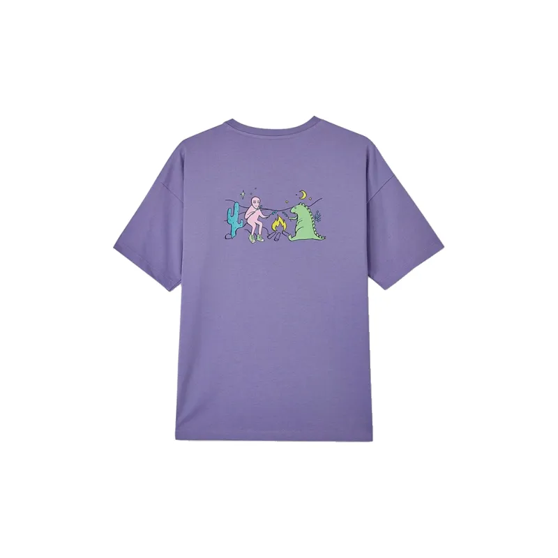 Converse FW22 Drop Shoulder Sleeve T Shirt Women's Purple-1