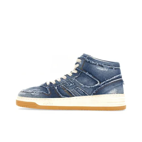 HOGAN H630 Skateboard Shoes Men High-Top Blue